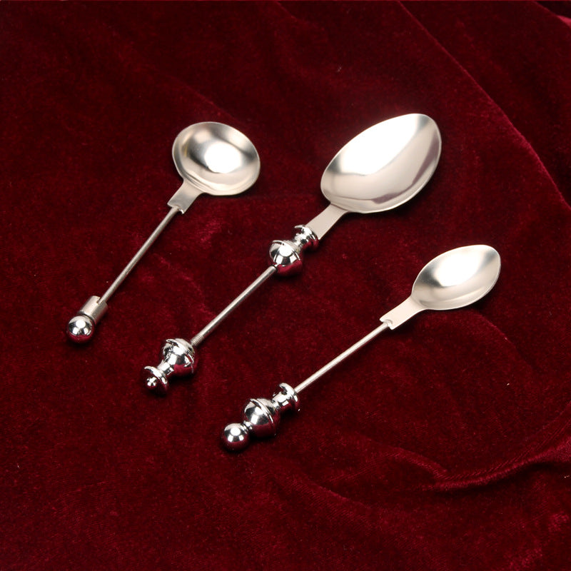 Wholesale Beadable Utensils DIY Stainless Steel Sugar Tea Spoon Spoon Fork Cutlery